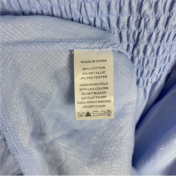 HILL HOUSE The Ellie Nap Midi Dress, Light Blue Glitter Check, Size Small - Picture 9 of 9